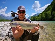 Phil and Mark rainbow trout, May Soca